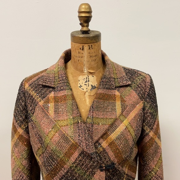 Beautuful PAULE VASSEUR Plaid Wool Blazer - Picture 2 of 10